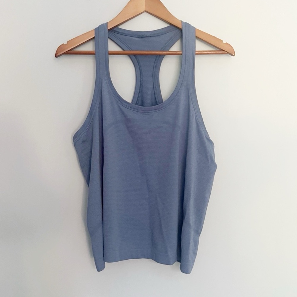 Lululemon Swiftly Tech Racerback Tank Top 2.0 *Waist Length Oasis Blue Size 12
